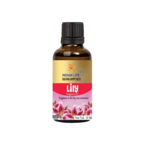 "Indianlife Lily Fragrance Oil Bottle – Elegant White Floral Scent for Soaps, Candles & Diffusers"