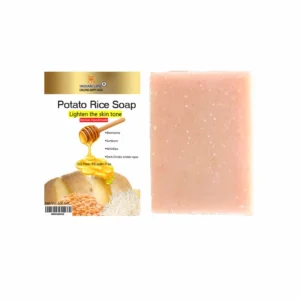 Handmade potato rice soap bar for skin brightening and blemish control