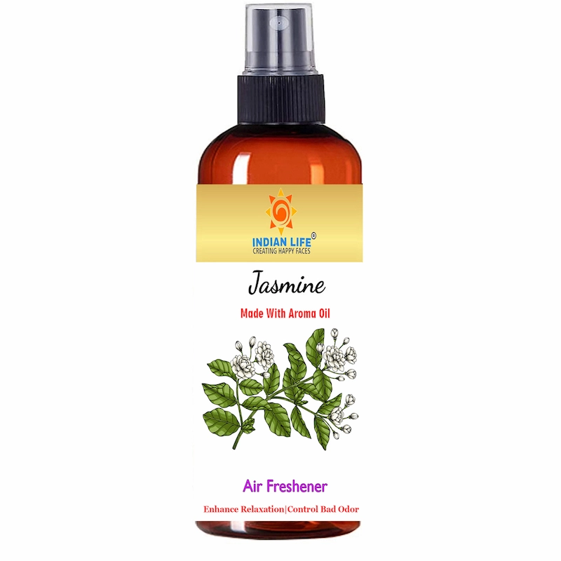 Indianlife jasmine room freshener with fresh jasmine flowers and a peaceful