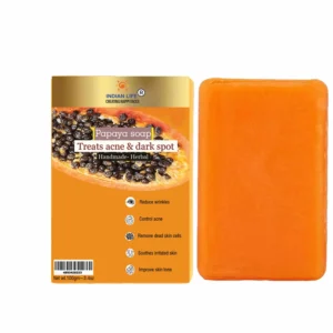 Indianlife papaya handmade soap bar for tan removal and skin brightening