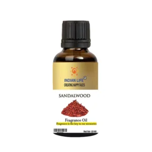 "Indianlife Sandalwood Fragrance Oil Bottle – Warm Woody Aroma for Soaps, Candles & Spiritual Use"
